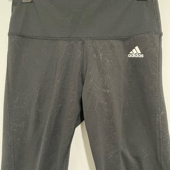 Adidas Black Print Full Length Tights Size S - Picture 3 of 6
